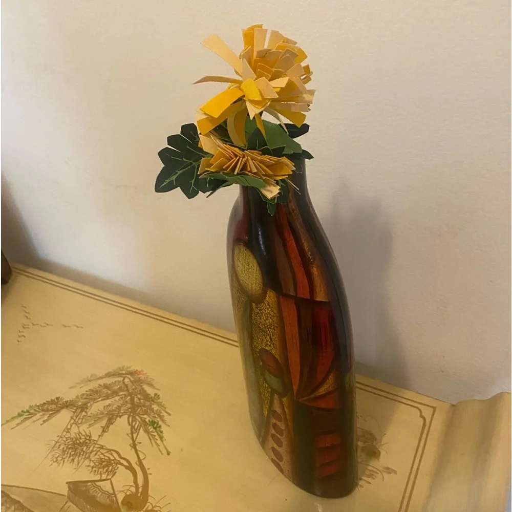 Vintage Decorative Ceramic Abstract Sculpture Art Vase